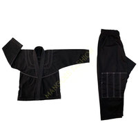 Kimono Ultraligero Unisex para Adultos de BJJ y MMA, Excelencia en Jiu-Jitsu con Logotipo Frontal de Secado Rápido, Cinturón Blanco Gratis en Elegante Color Negro, 100% Algodón