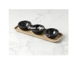 Service à fruits secs tendance en bois et marbre avec plateau, directement du fabricant en Inde - Product Image 3