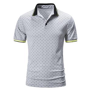 Quality Men's Polo <b>Shirt</b> with O-Neck Collar 100% Cotton Formal Style Short Sleeves Oversized Polos for Work - Product Image 2