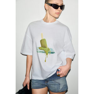 GRIMELANGE RIKI T-shirt à manches courtes col rond en tissu doux 100% coton biologique pour femme - Product Image 6
