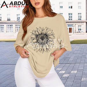 Camiseta Holgada de Verano para Mujer, Top de Algodón Suave, Corte Holgado Informal para Uso Diario, Camiseta Holgada para Mujer - Product Image 6