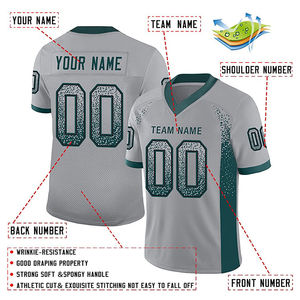 Camisetas de Fútbol Americano Personalizadas al por Mayor, Calidad Premium, Servicio OEM, Venta Caliente, Transpirables, Estampadas, Manga Corta - Product Image 3