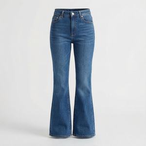 Jeans de Mezclilla Ajustados de Cintura Alta para Mujer, Estilo Micro Flare, Pantalones con Cola Pequeña, Moda de Verano, Ropa de Calle para Damas - Product Image 1