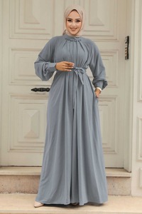 Abaya de Terciopelo Elegante e Informal para Mujer, Tejido Suave y Elegante, Transpirable, Ligero, Diseño Modesto para Eventos de Invierno - Product Image 2