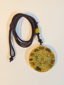 Venta al por mayor cristales de Amayra exportaciones collar con colgante orgánico hecho a mano ojo de tigre de cobre SRI YANTRA colgante ágata suministro de piedras preciosas - Product Image 3