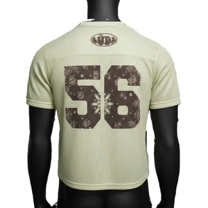 Camiseta Deportiva de Malla Extra Grande para Hombre, Logotipo Personalizado, Estilo Fútbol Americano, Secado Rápido, Transpirable - Product Image 1