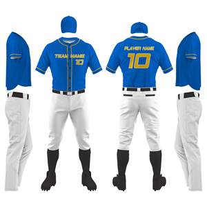 Conjunto de uniforme de béisbol de poliéster 100% de último diseño OEM, nombre de equipo personalizado con logotipo sublimado o bordado, uniforme de béisbol para hombres - Product Image 2
