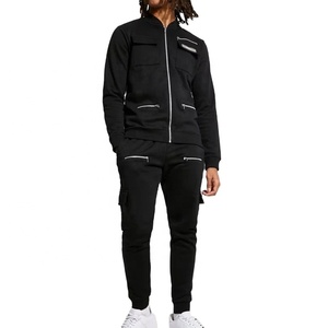 Ensemble de survêtement unisexe en molleton de coton respirant pour homme, taille plus, avec sweat à capuche et pantalon, logo personnalisé, survêtements de sport - Product Image 4