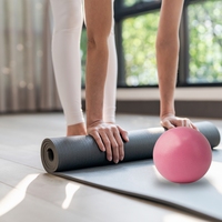 Ballon de Yoga et Pilates HSC en PVC de 20 cm, Épaissi, Anti-éclatement, Durable, pour Entraînement de Base et Fitness, Haute Qualité, avec Pompe Incluse