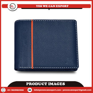 Cartera de cuero genuino de estilo Vintage de lujo para hombre hecha a mano de alta calidad cierre de cremallera longitud corta patrón de rayas precio bajo - Product Image 6