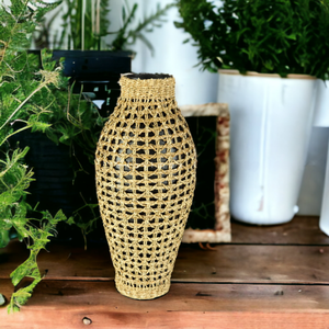 Vase à fleurs tissé en jonc de mer fabriqué au Vietnam matériau écologique pour la décoration de la maison et la décoration de la vaisselle en gros - Product Image 6