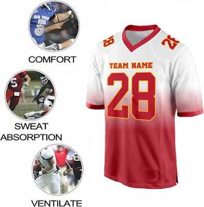 Camisetas de fútbol americano personalizadas para jóvenes y adultos, diseños sublimados para una comodidad y rendimiento óptimos en el campo de fútbol - Product Image 3