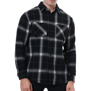 Camisas de hombre 2025 mejor venta Casual algodón franela hombres camisa a cuadros de alta calidad con logotipo personalizado y diseños todos los tamaños OEM - Product Image 1