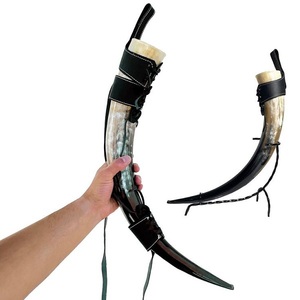 Cuerno vikingo rojo superventas para beber, cuerno de Animal de estilo náutico pulido, gran oferta directa para artesanías naturales aventureras - Product Image 3