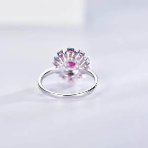 Anillo fino de Plata de Ley 925 hecho a mano con cristal de rubí lleno de laboratorio creado diamante diseño elegante boda cumpleaños compromiso - Product Image 2