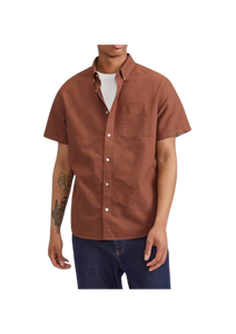 Camisa informal de manga corta para hombre de alta calidad de algodón 100%, elegancia minimalista fresca, transpirable y hecha a medida con un toque moderno - Product Image 3