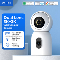Cámara de Seguridad Interior IMILAB C30 Dual 3K+3K para Hogar/Mascotas/Bebés, Cámara Inteligente con Detección por IA de Doble Lente