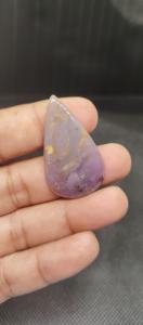 High Quality 100% Natural Dendrite Amethyst Cabochons Smooth Flat Back Blue Gemstones 5-8mm for Jewelry Making - Product Image 5