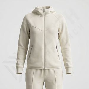 Conjunto Deportivo de Dos Piezas para Mujer, Invierno 2025, Lona Sólida, Formal, Deportivo, Estilo Urbano, Chándal de Alta Calidad para Correr - Product Image 1
