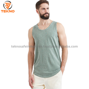 เสื้อกล้ามออกกำลังกายแขนกุดทำจากผ้าฝ้ายแห้งเร็วสำหรับผู้ชายเสื้อออกกำลังกายแฟชั่นใหม่ล่าสุดสำหรับฤดูร้อน - Product Image 5