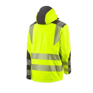 Chaqueta Softshell Reflectante para Hombre al por Mayor, Ropa de Trabajo de Seguridad Elegante de Alta Visibilidad, Chaquetas Softshell Resistentes al Agua y al Viento - Product Image 4