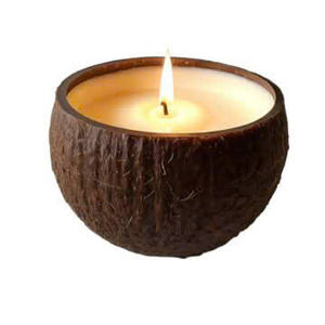 Top Choice Handmade Coconut Shell <b>Candle</b> with Rustic Design - Product Image 4