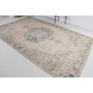 พรมตุรกีขนาดใหญ่ 5.4x10.2 ฟุต พรมวินเทจ พรมขนสัตว์สีเทา - Product Image 2