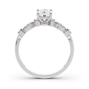 แหวนพลอยเงินสเตอร์ลิงทรงคุชชั่นวินเทจจาก Jeulia ชุบโรเดียม - Product Image 3