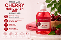 Savon liquide pour les mains à la cerise en marque privée 500ml OEM |   Savon pour les mains vegan aux fruits |   Espagne UE