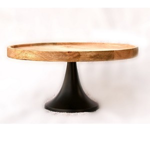 ที่วางเค้กไม้ขัดเงาสูงทำจากไม้อุปกรณ์ตกแต่งโต๊ะสำหรับงานแต่งงานของตกแต่งโต๊ะพิซซ่าไม้หรูหรา - Product Image 6