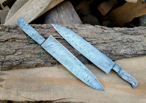 Cuchillo de Chef de acero de Damasco hecho a mano, cubierta de espiga completa personalizada de alta calidad con hoja de Metal en blanco para uso en la cocina - Product Image 4