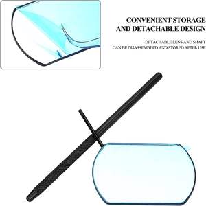 Grand miroir à cils carré en acier inoxydable à finition argentée avec sac de rangement écologique Beaux outils pour pince à cils - Product Image 3