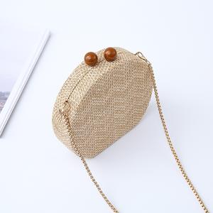 Sac rond tissé Banquet sac pour femme pochette sac à bandoulière - Product Image 1