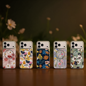 Funda Magnética Anticaídas para IP 15 PRO con Diseño Floral para Teléfonos Móviles - Product Image 2