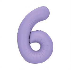 Ballon gonflable pour fête, numéro six, violet, 1 m, pour décorations de fête - Product Image 2