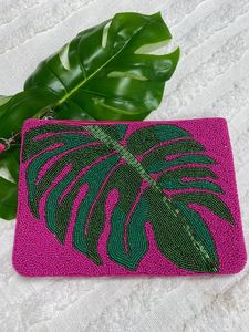 Pochette à monnaie faite à la main pour filles avec broderie et sac à main perlé doux compact perle de rocaille couture artisanat - Product Image 4