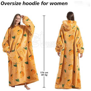 Sudadera con Capucha Tipo Manta de Poliéster/Felpa, Extra Grande, Acogedora y Cálida, a un Precio Razonable - Product Image 3