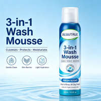 Mousse Nettoyante Corporelle 3-en-1 Personnalisée Marque Blanche Sans Rinçage pour Adultes – Nettoyant Moussant Doux Hydratant Facile pour le Bain et les Soins au Lit
