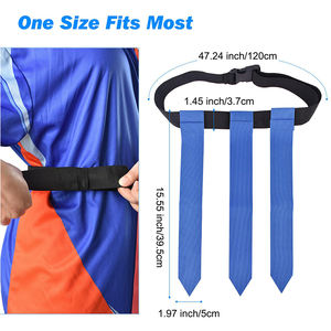 Drapeaux d'équipe de football promotionnels, drapeaux de football personnalisés ajustables en couleur pleine, et ceintures pour adultes et jeunes, équipement d'entraînement - Product Image 2