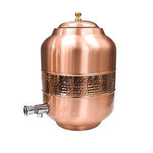 Dispensador de agua de cobre hecho a mano al mejor precio, diseño martillado para uso doméstico, olla de almacenamiento de agua fría de acero inoxidable - Product Image 6
