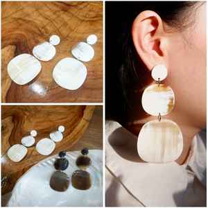 ต่างหูแฟชั่นรูปเขาควายธรรมชาติทำมือสำหรับผู้หญิงและเด็กผู้หญิงทำจากวัสดุธรรมชาติและคุณภาพระดับพรีเมียม - Product Image 5