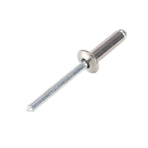 Rivets aveugles à tête ronde ouverte en aluminium et acier inoxydable, zingués - Product Image 1