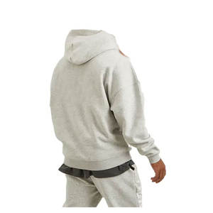 Meilleure vente de haute qualité en coton éponge français épaules tombantes pulls à capuche surdimensionnés Basics sweats à capuche personnalisés en coton mélangé - Product Image 5