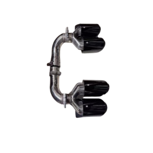 Embouts d'échappement quadruples en titane noir de haute qualité à trois couches, adaptés à la Porsche Cayenne 9Y0253823DT 9Y0253824DT 9Y0044201E - Product Image 4