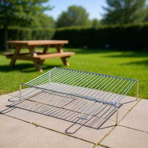 Parrilla de Barbacoa Redonda de Acero Cromado Pulido de Alta Resistencia, 60x40cm, Modelo 00760 - Product Image 3