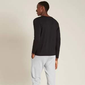 เสื้อยืดคอกลมแขนยาวผ้าฝ้ายสำหรับผู้ชายสวมใส่สบายมีหลายสี - Product Image 4