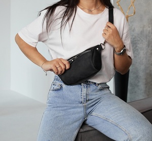 <b>Leather</b> Fanny Pack Shoulder Women Belt <b>Bag</b> <b>Men</b> Adjustable LCB-0096F - Product Image 6