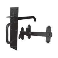 Loquet de porte de jardin en fer noir, loquet à bouton, accessoires de sécurité pour portes et fenêtres de villas et hôtels, design moderne