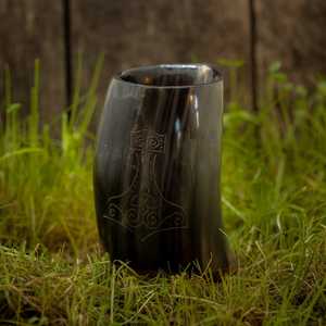 Jarra Vikinga de Cuerno para Beber, Hecha a Mano, de Primera Calidad, con Diseño de Martillo de Thor, para Hidromiel - Product Image 6