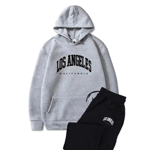 Nouveau design de survêtements de sport pour hommes en gros Survêtements à la mode 100% coton respirant coupe ajustée motif solide pour l'hiver - Product Image 1
